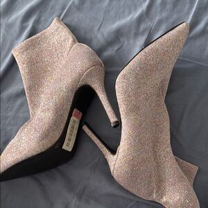 Elegant Glitter Ankle Boots